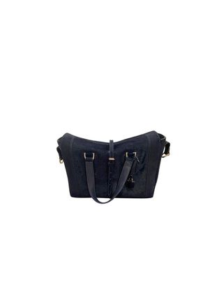 Mulberry Navy calf hair tote bag
