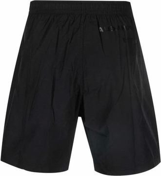 Alexander McQueen Badmode, Heren, Zwart, S, Logo Print Zwemshorts