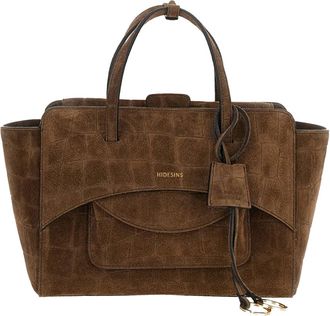 Hidesins Suede Leather Magnetic Closure Shoulder Bag