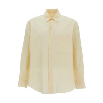 Kaptain Sunshine Casual Shirts, male, Beige, Size: XL Cotton and Silk Twill Shirt
