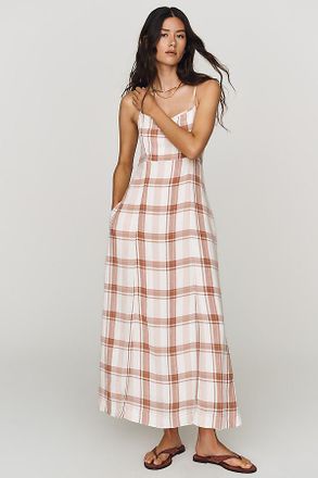 Pilcro Linen Blend Midi Dress