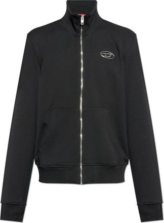 Diesel Sweatshirt met rits - Heren - Vesten met rits - Zwart - 2XL - Katoen - Hoodies & sweatvesten