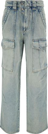 Isabel Marant Light Blue Heilani Cargo Jeans
