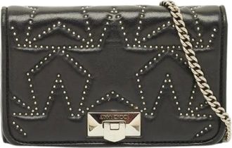 Jimmy Choo London Pre-owned Cross Body Bags, female, Black, Size: ONE SIZE Pre-owned Leather Shoulder Bag