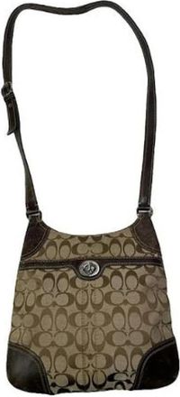 Coach Pre-owned Canvas Cross Body Bag - Dames - Vintage Schoudertas - Bruin - ONE Size - Vintage
