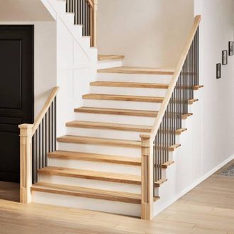 vidaXL Vidaxl - Pelda&ntilde;os De Escalera 12 Uds Madera Maciza Roble Sin Tratar