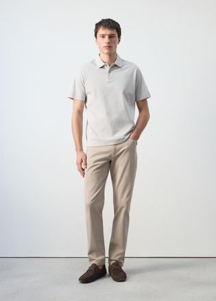 Mango Polo maglia sottile 100% cotone grigio ghiaccio - Uomo - XXL - MANGO MAN