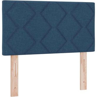 vidaXL Cabecero Con Luces De Tiras Led Con Cabecera Azul 180 Cm Tela Vidaxl