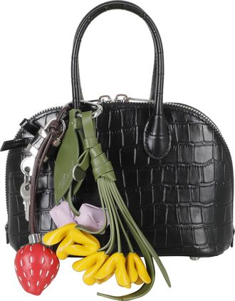 Self Portrait Croc-Embossed Leather Mini Toast Bag
