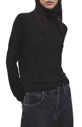 Mango Turtle Knit Sweater in Black at Nordstrom, Size X-Small