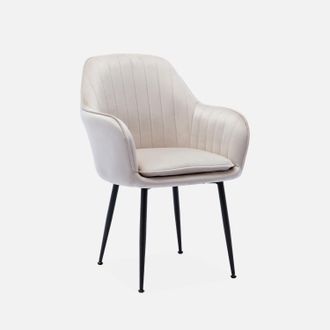 Sweeek Sill&oacute;n De Terciopelo Con Patas De Metal