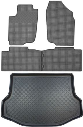 OEM Toyota Rav 4 Iv Suv (5 Puertas) De Marzo De 2013 A Diciembre De 2018. Juego: Alfombrillas De Goma Para Coche + Alfombrilla Para Maletero