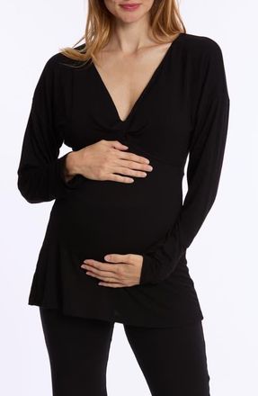 Cache Coeur Louna Maternity and Nursing Long Sleeve T-Shirt in Black at Nordstrom, Size Xx-Large