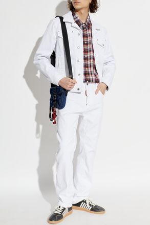 Dsquared2 Denim Jacket With Pockets, Mens, White
