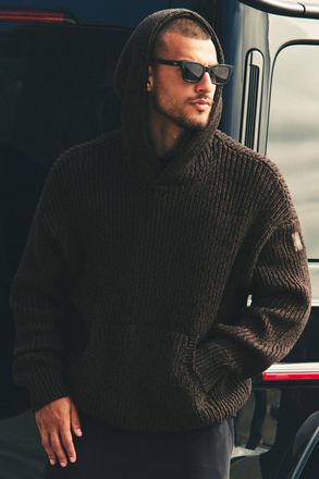 Alo | Chunky Knit Rewind Hoodie, Size: Medium