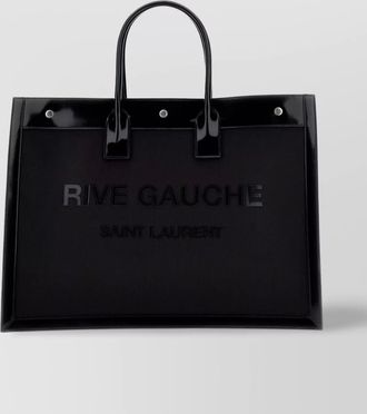 Saint Laurent mesh and leather rive gauche shopping bag