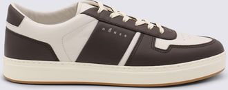 Hogan Brown Leather Sneakers