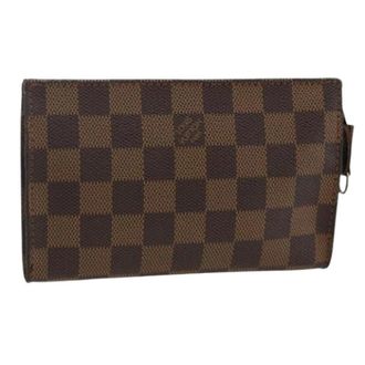 Louis Vuitton Pre-owned Clutches, female, Brown, Size: ONE SIZE Pre-owned Damier Ebene Pouch