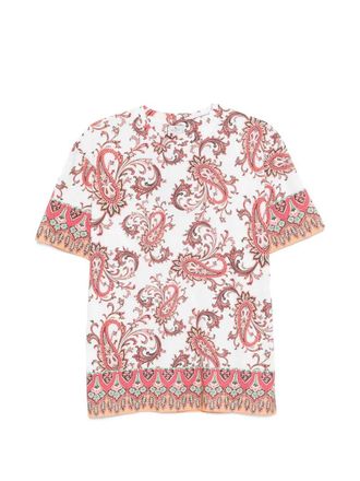 Etro Etro-T-Shirt mit Paisley-Besatz