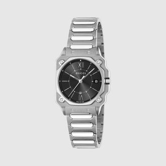 Gucci G-Flat, 30mm Watch, Steel, Steel