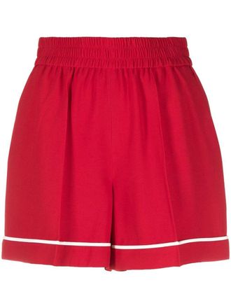 Red Valentino Cr&ecirc;pe shorts - Rood