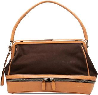 Prada Pre-owned Handbags, female, Brown, Size: ONE SIZE Pre-owned Structured Top Handle Bag