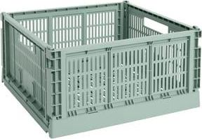 HAY Basket Colour Crate - Green - Recycled polypropylene - Designer Hay Studio
