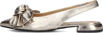 Notre-V Schoenen, Dames, Geel, 38 EU, Gouden Slingbacks Model 43251