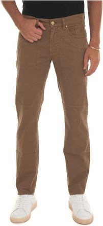 Jeckerson Slim Fit 5-Pocket Broek - Heren - Chinos - Bruin - W31 - Katoen - Broeken