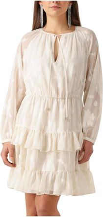 Liu Jo Dames, Jurken, Beige, Maat: 2XS