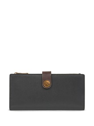 Etro Pegaso-motif leather wallet - women - Calf Leather - One Size - Black