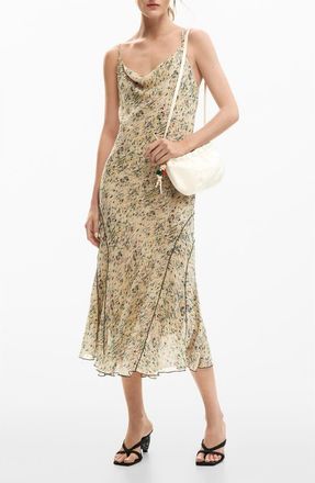 Desigual Abstract Print Slipdress in Medium Beige at Nordstrom, Size X-Large