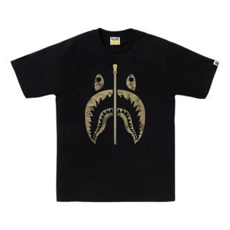 A Bathing Ape Bitmap Shark Tee Black 1K80-110-040-BLACK