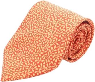 Herm&egrave;s Pre-owned Cravat - Heren - Vintage Accessoires - Oranje - ONE Size - Vintage