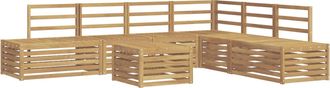 vidaXL 7 Uds. Conjunto De Sof&aacute;s De Exterior Madera De Acacia S&oacute;lida Vidaxl