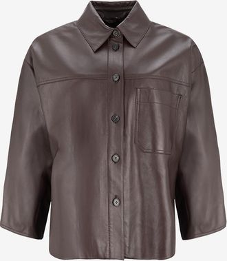 Max Mara Hemdjacke aus Lammleder Stecca