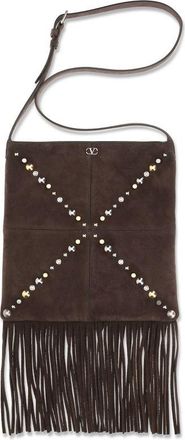 Valentino Garavani Brown Calf Leather Bos Taurus Shoulder Mens Bag
