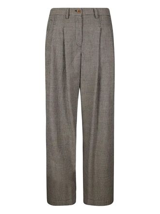 JEJIA Katherine houndstooth pleated trousers - Black