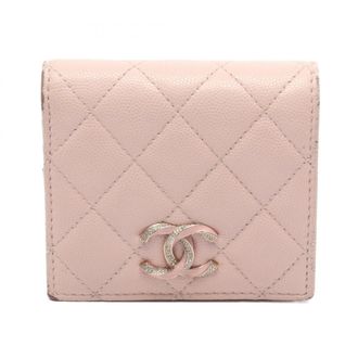 Chanel Pink Grained Calfskin Wallet (Bi-Fold) (Pre-Owned)