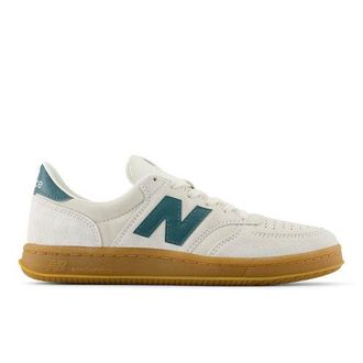 New Balance Unisex T500 in Bianco/Verde/Grigio/Beige, Pelle, Taglia 37.5