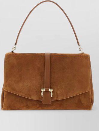 Ferragamo th l shoulder bag suede handle