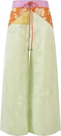 Rosie Assoulin Pantaloni Harbour jacquard - Giallo