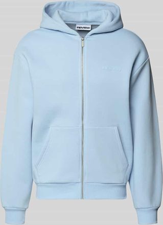 Review Regular Fit Sweatjacke mit Rei&szlig;verschluss in Hellblau, Gr&ouml;&szlig;e XXL