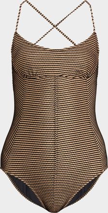 Ulla Johnson Positano Scalloped One-Piece Swimsuit