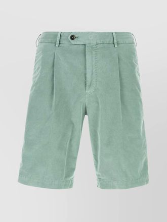Pantaloni Torino stretch corduroy bermuda shorts with elastic waistband