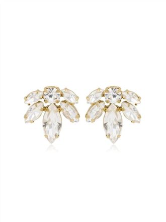 Brides & Hairpins Andi Crystal Bridal Earrings In Rose Gold