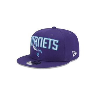 New Era Paarse Hornets NBA Patch Pet - Heren - Petten - Paars - S/M - Accessoires