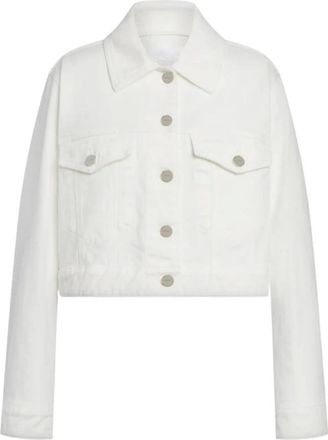Dondup Jassen, Dames, Beige, L, Denim, Regular-fit Jas in Stretch Bull Denim
