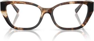 Tiffany & Co. 52mm Cat Eye Optical Glasses in Brown Havana at Nordstrom