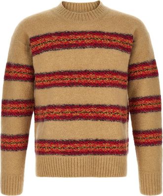 Dries Van Noten Beige Crew Neck Sweater